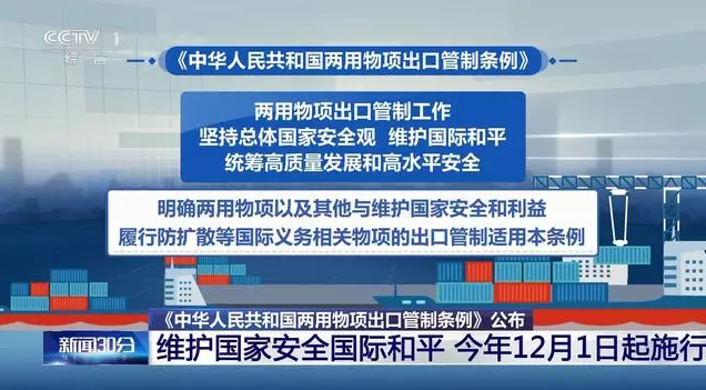 司法部、商務(wù)部負(fù)責(zé)人就《中華人民共和國兩用物項出口管制條例》的有關(guān)問題答記者問