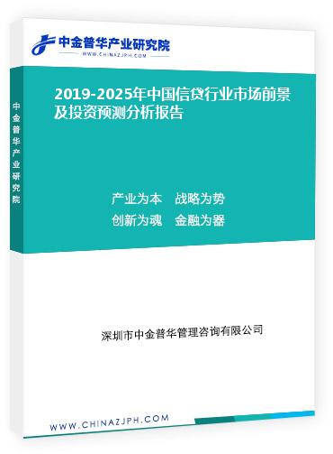 2019-2025年中國信貸行業(yè)市場前景及投資預(yù)測分析報(bào)告
